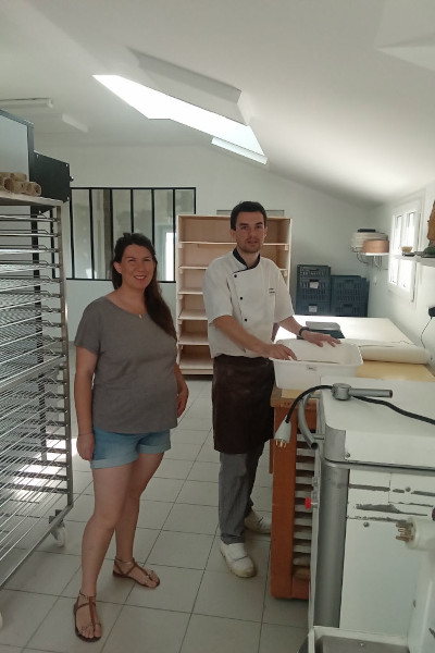 Maria et Joachim dans leur boulangerie artisanale à la Ferme de Logonet, Sauzon, Belle-Île-en-Mer